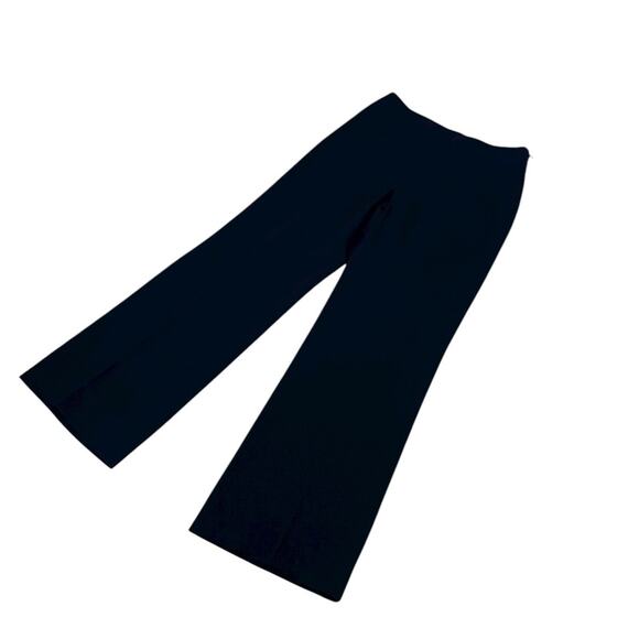 Akris Punto Wool Crepe Straight Leg Flat Front Pants Black Size 6 Career Office - Picture 2 of 12